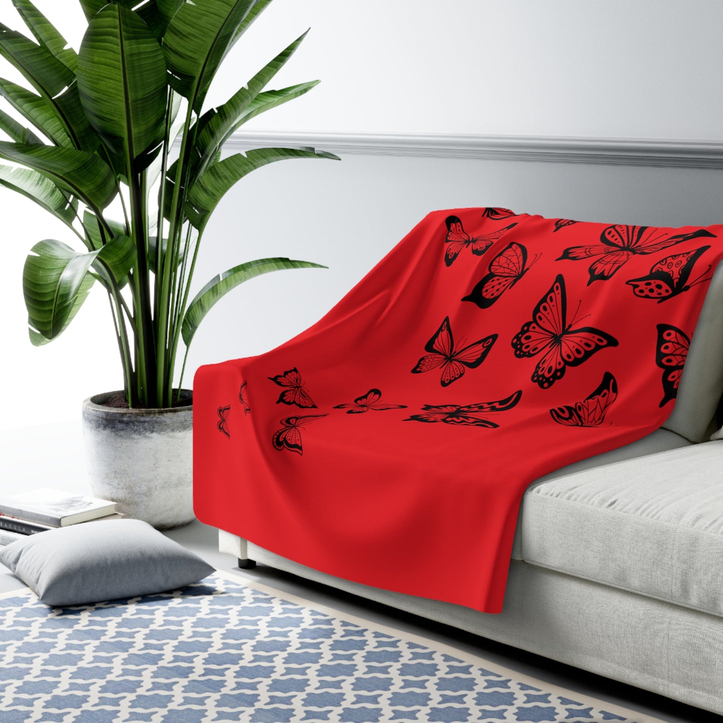 LUXURIOUS COZY BLANKET: THE EPITOME OF COMFORT AND WARMTH | Butterfly red 