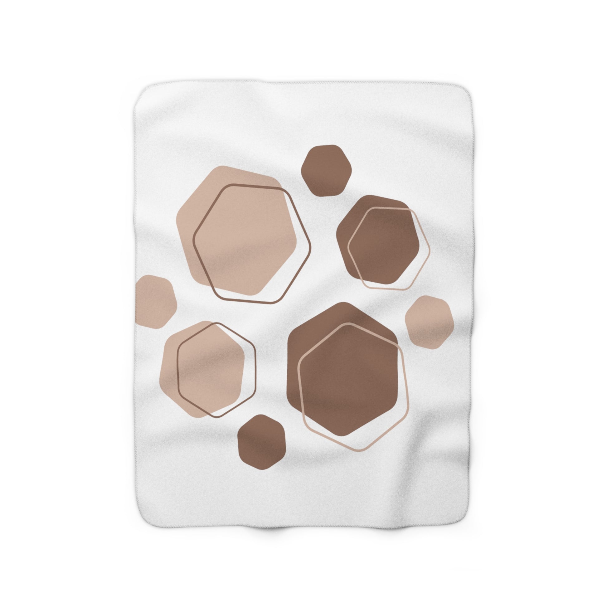 kuscheldecke  Brauen Hexagon 