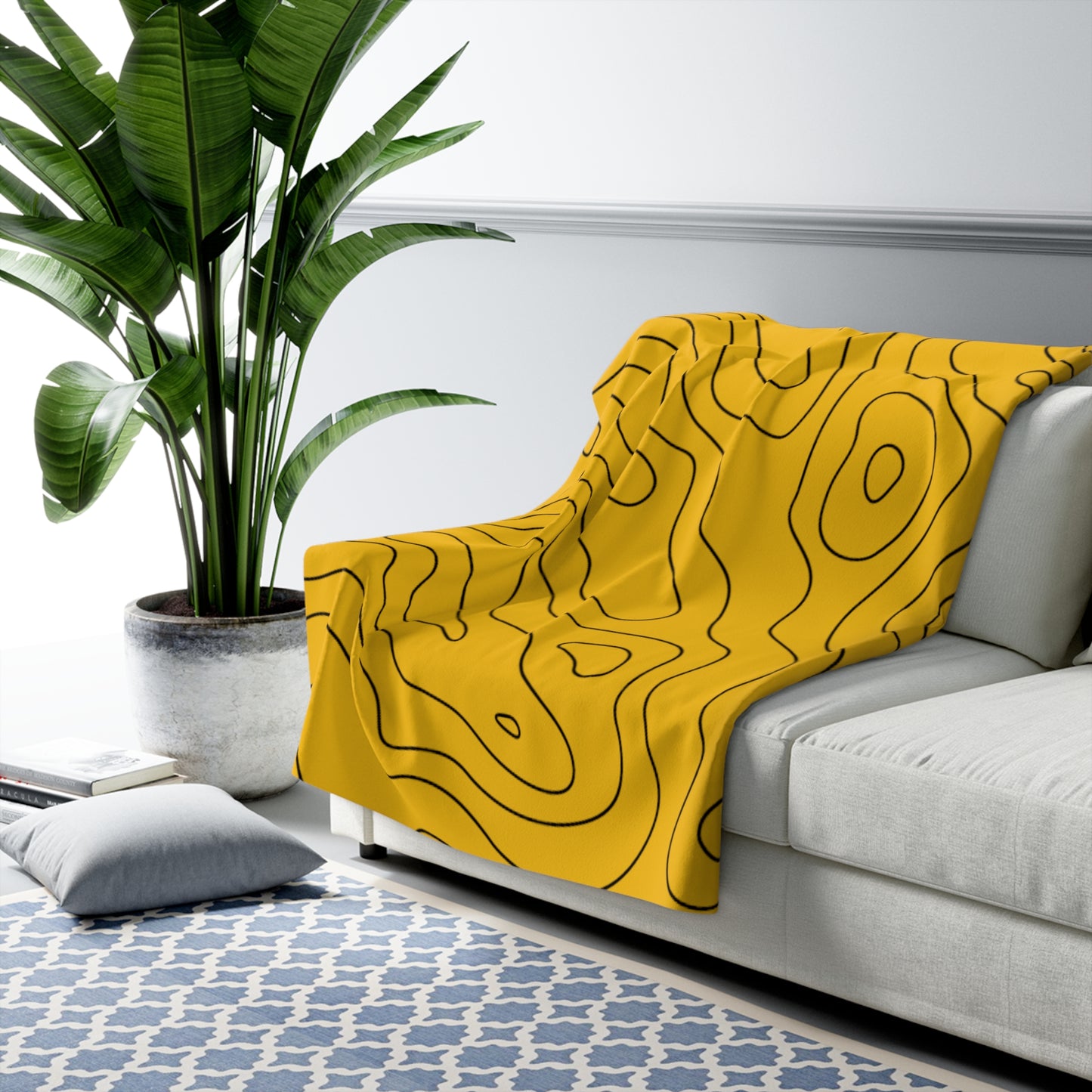 LUXURIOUS COZY BLANKET: THE EPITOME OF COMFORT AND WARMTH | Pattern high landscape yellow 