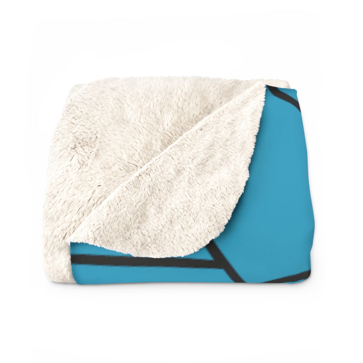 LUXURIOUS COZY BLANKET: THE EPITOME OF COMFORT AND WARMTH | Pattern triangle turquoise 