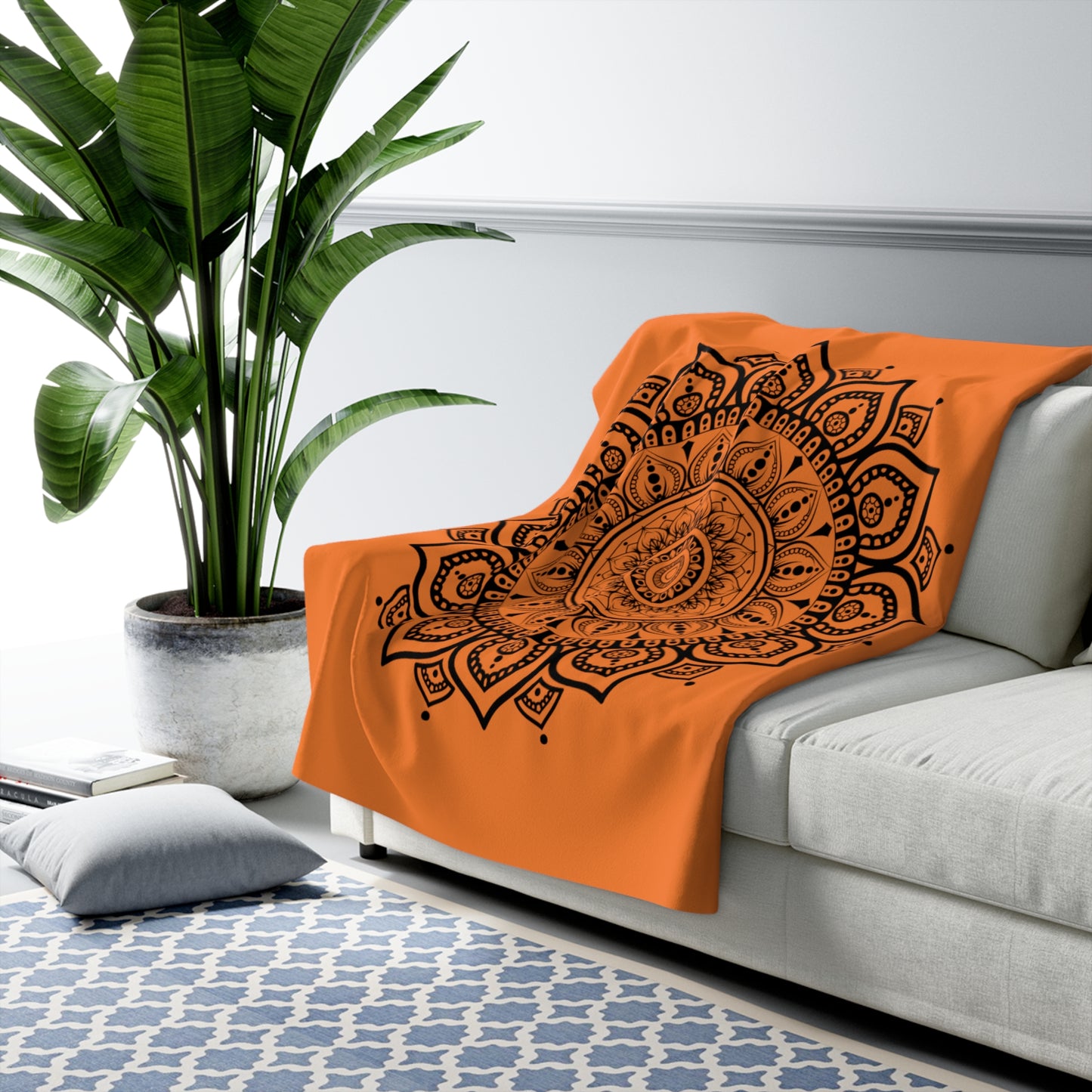 KUSCHELDECKE Mandala Orange