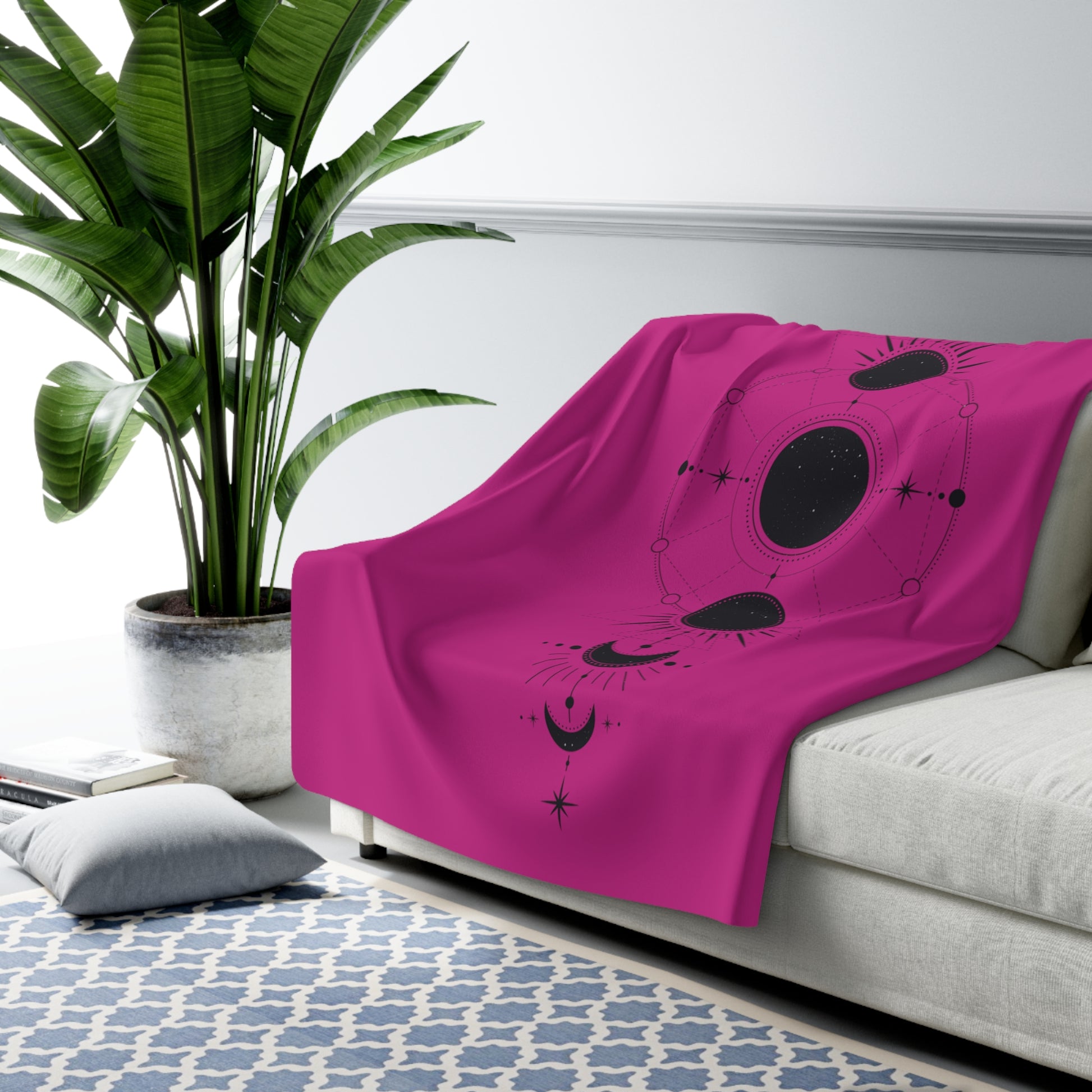 KUSCHELDECKE Mond Pink