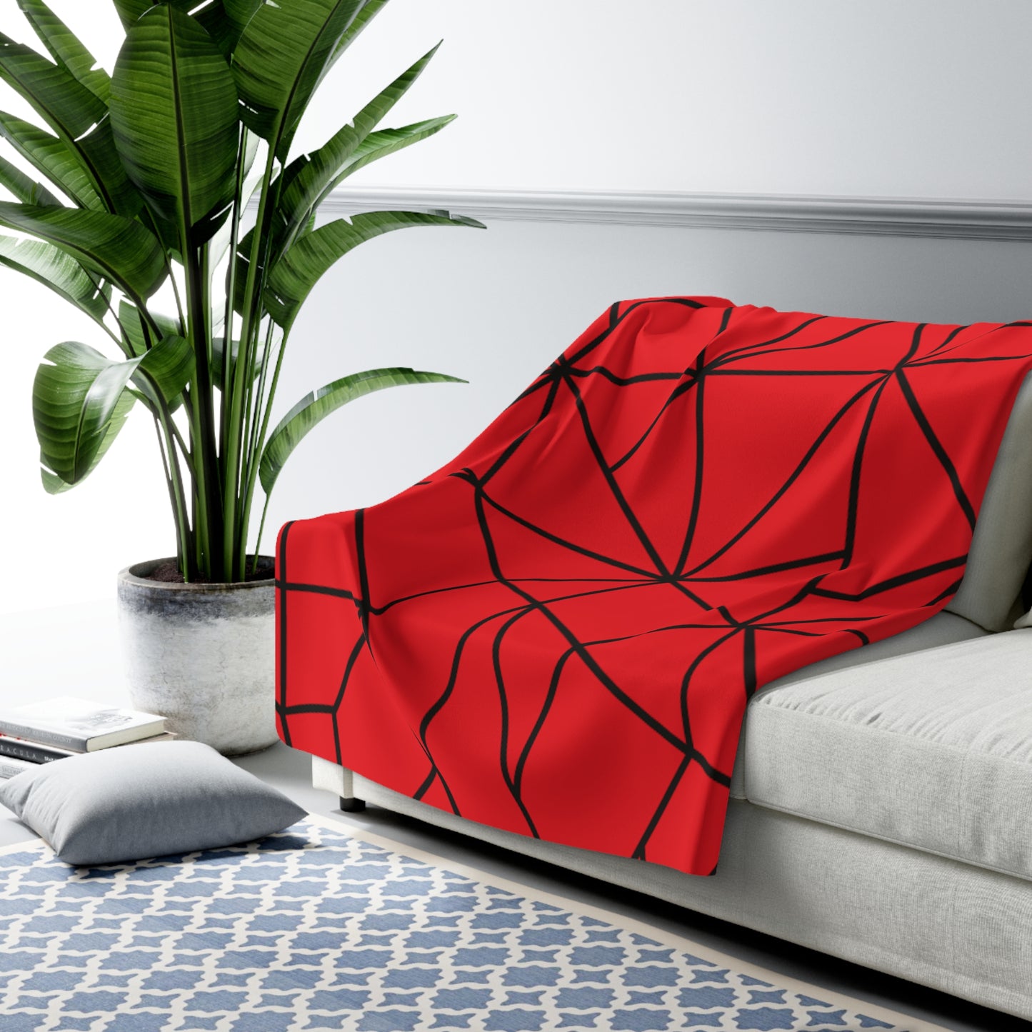 LUXURIOUS COZY BLANKET: THE EPITOME OF COMFORT AND WARMTH | Pattern triangle red