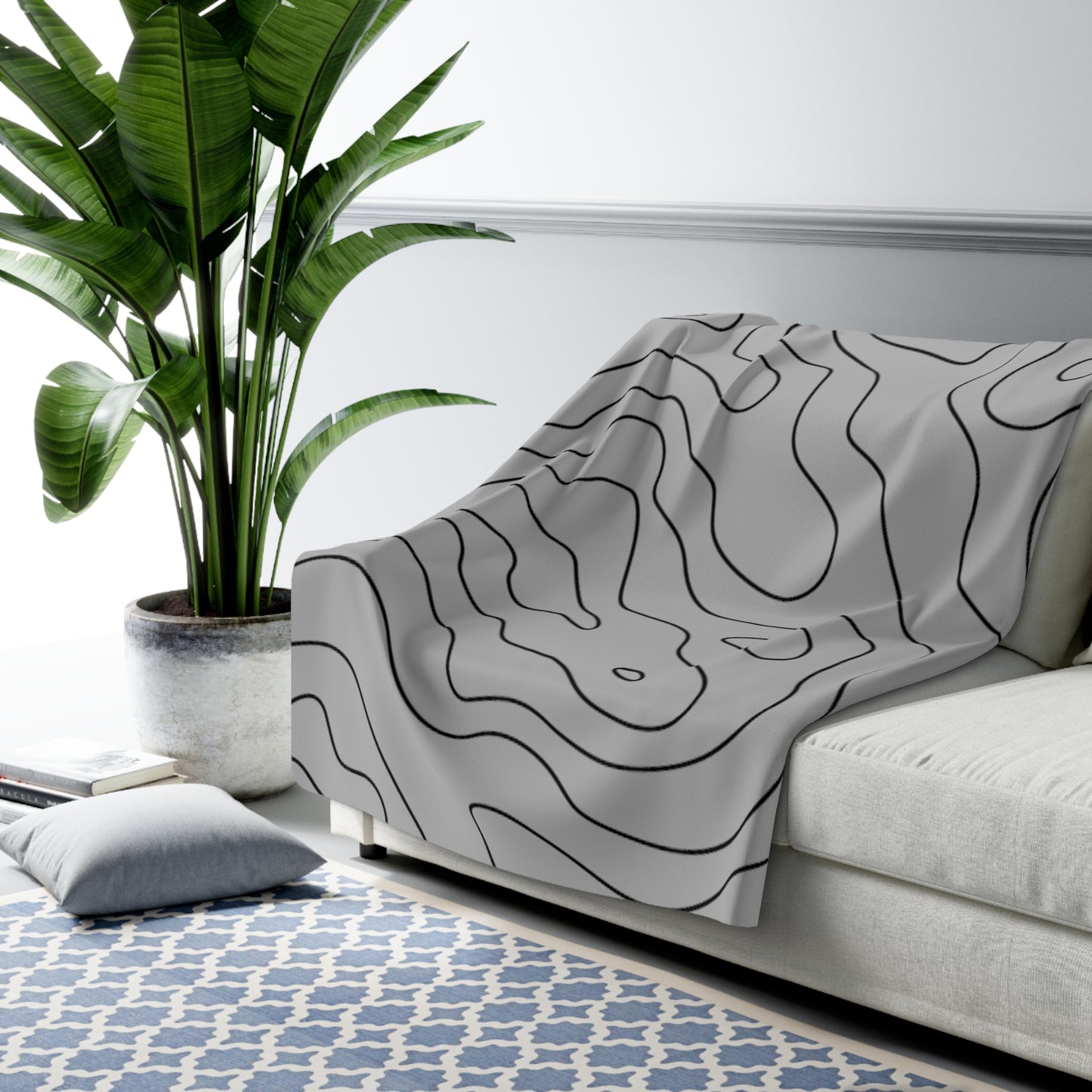 LUXURIOUS COZY BLANKET: THE EPITOME OF COMFORT AND WARMTH | Pattern high landscape grey 