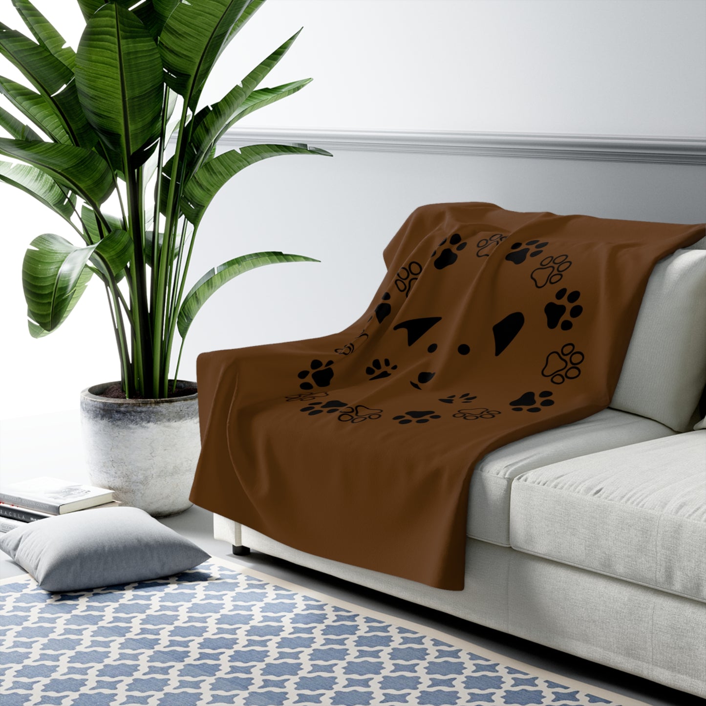 LUXURIOUS COZY BLANKET: THE EPITOME OF COMFORT AND WARMTH | Brown dog 