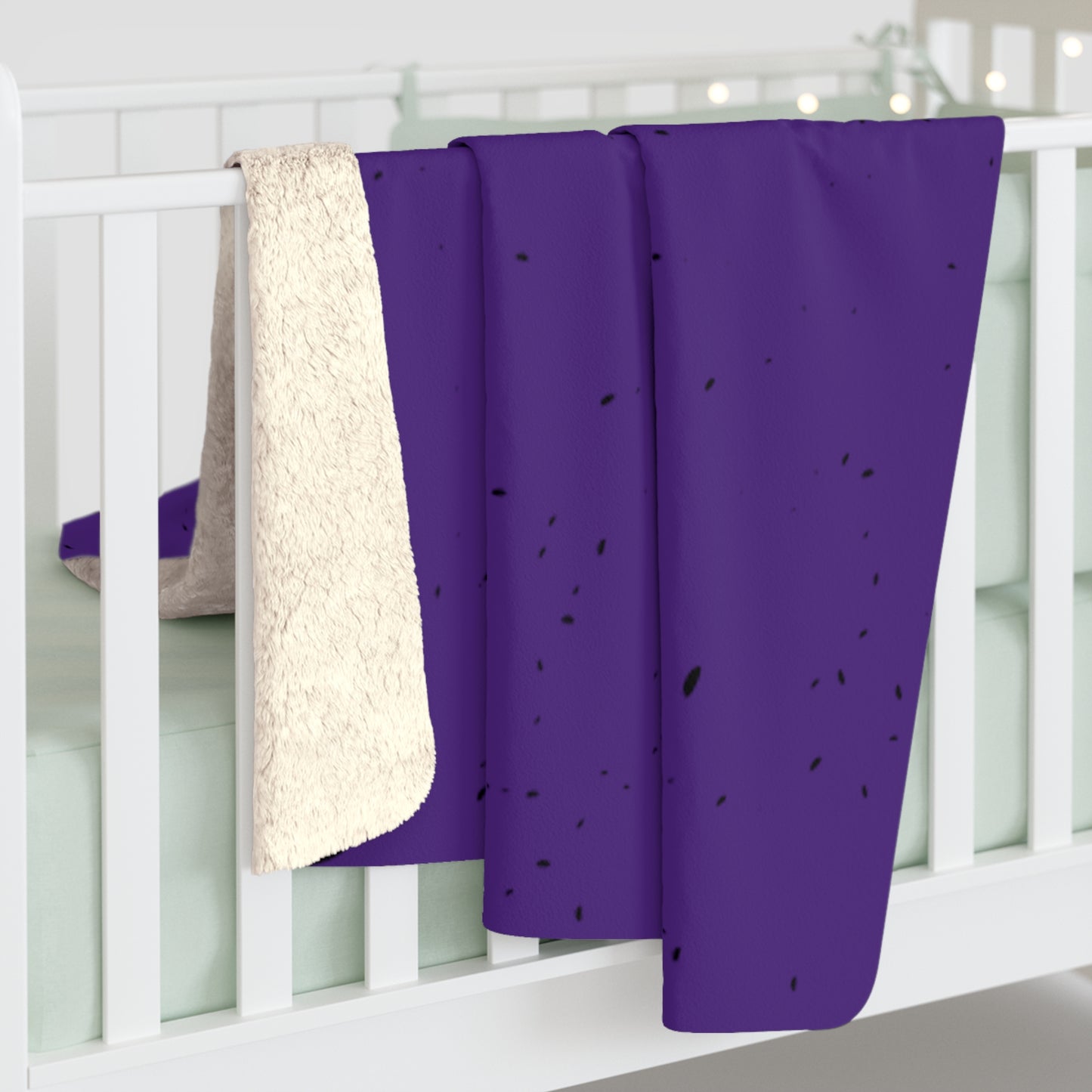 KUSCHELDECKE Muster Punkte Violett