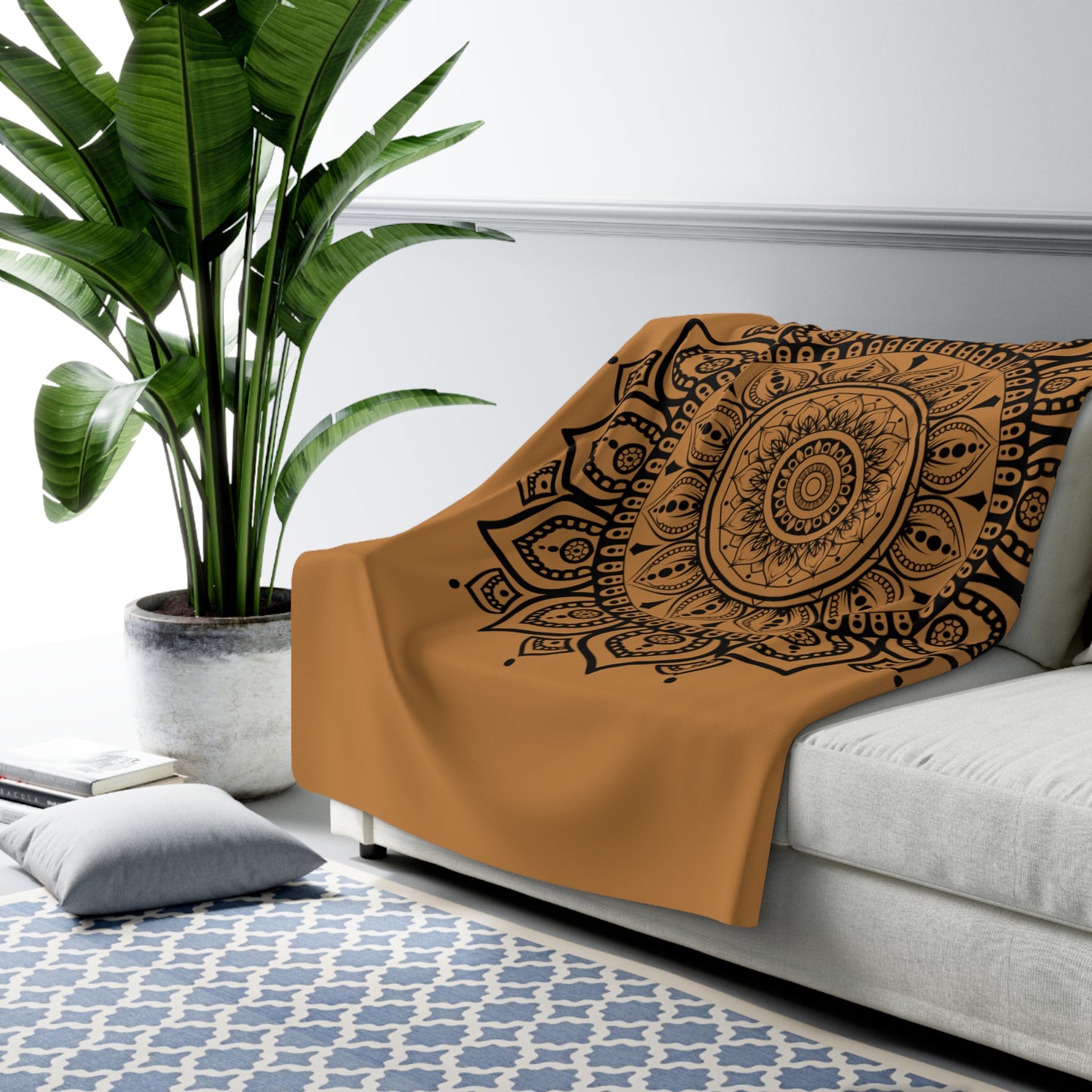 LUXURIOUS COZY BLANKET: THE EPITOME OF COMFORT AND WARMTH | Mandala Light Brown