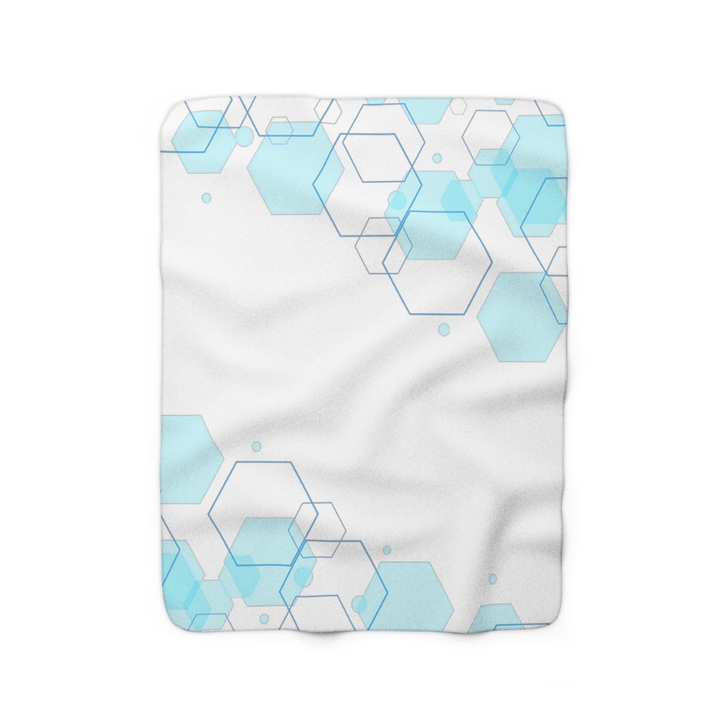 kuscheldecke  Blaue Hexagon