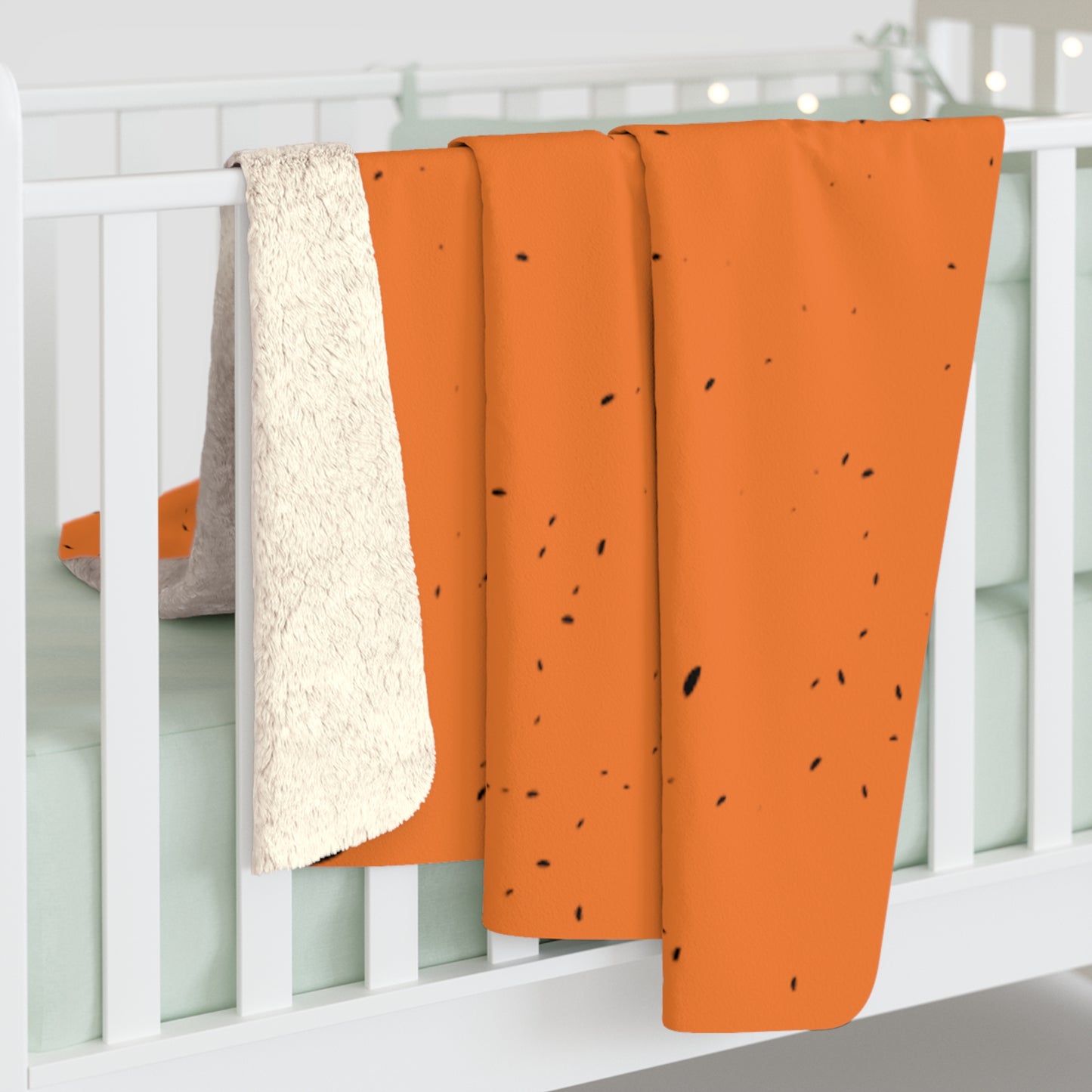 Kuscheldecke Muster Punkte Orange