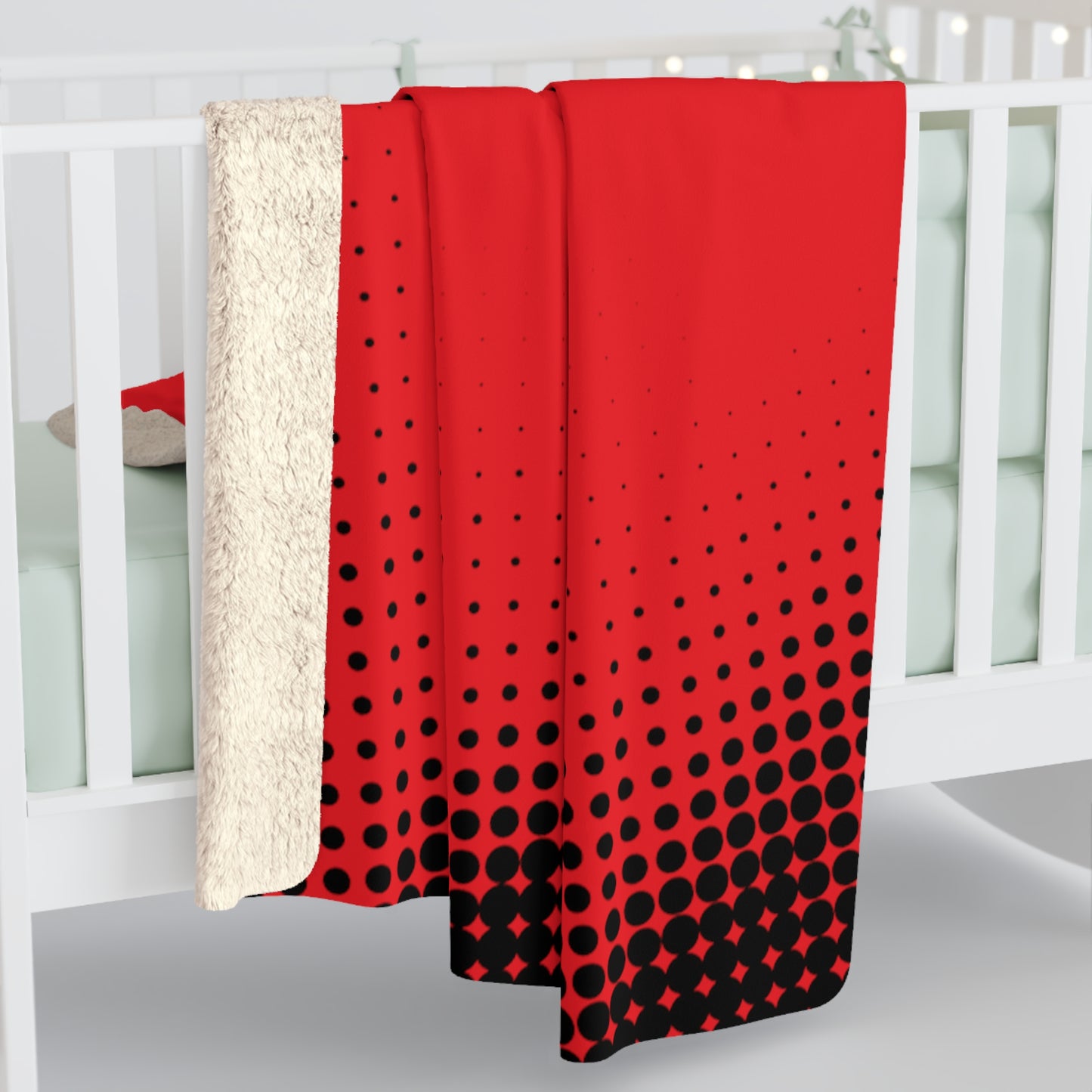 LUXURIOUS COZY BLANKET: THE EPITOME OF COMFORT AND WARMTH | Waves dots red